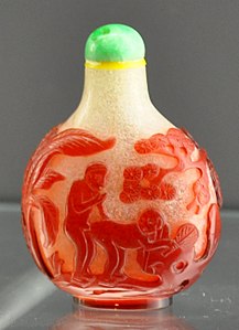 Sur un vase de la dynastie Qing.