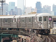 A 7 train in Queens, April 2007 R62a7train.jpeg