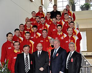 EHF EURO 2012 squad Rakometarite kaj Riker, 2011.jpg