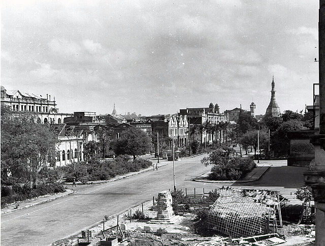 The destruction of Rangoon in the aftermath of World War II.