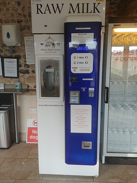 Raw Milk Vending Machine, Norfolk, UK