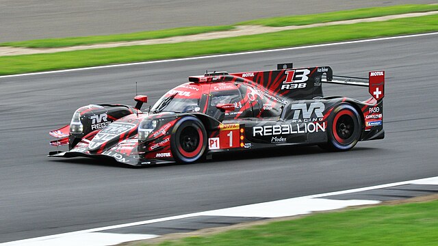 The overall race winner, the #1 Rebellion Racing Rebellion R13, pictured at Silverstone in 2018