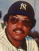 Reggie Jackson earned the nickname "Mr. October" by hitting three consecutive home runs in the clinching game six of the 1977 World Series Reggie Jackson - New York Yankees.jpg