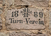 English: Inscription in the Rehturm in Kulmbach, Germany Deutsch: Inschrift des Turnverein Kulmbach im Rehturm