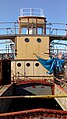 After being removed from the ship for restoration the teak wheelhouse was refitted on July 10, 2018