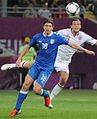 Riccardo Montolivo and Andy Carroll England-Italy Euro 2012.jpg