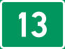 National Road 13 Schild
