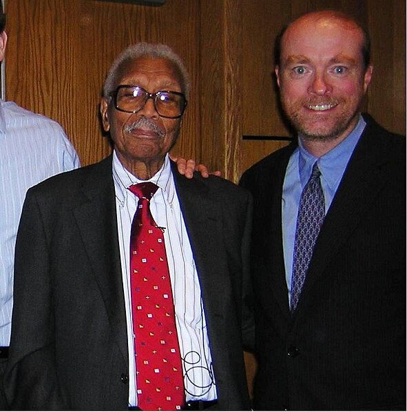 Lead attorney on Sweatt, Judge Robert L. Carter, with the then-dean of Fordham Law School, William Treanor