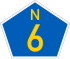 National rute N6 skjold