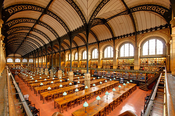 Reading room of Sainte-Geneviève Library, co-administered with Paris II