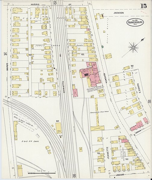 File:Sanborn Fire Insurance Map from Parkersburg, Wood County, West Virginia. LOC sanborn09438 003-15.jpg