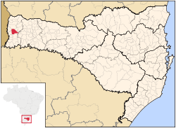 Localização de São Miguel do Oeste em Santa Catarina