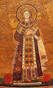 Sv. Anežka, mozaika v bazilice Sant'Agnese fuori le mura, Řím