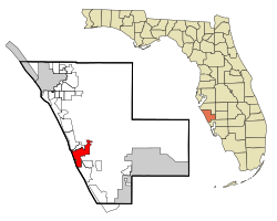 Sarasota County Florida Incorporated and Unincorporated areas Venice Highlighted.svg