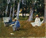 John Singer Sargent: Claude Monet Painting by the Edge of the Wood, 1885