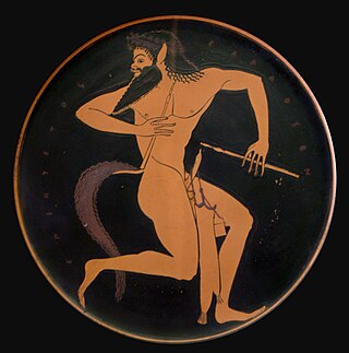 <span class="mw-page-title-main">Satyr</span> Male nature spirit with horse features and a permanent erection found in Greek mythology