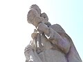English: Sculpture of Saint Christopherus (assigned to the sculptor Switbert Lobisser) next to the sanctuary on top of the mountain Deutsch: Christophorus Skulptur (Switbert Lobisser zugeschrieben) neben dem Gipfelheiligtum