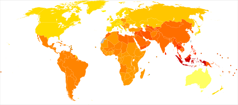 File:Schizophrenia world map - DALY - WHO2004.svg