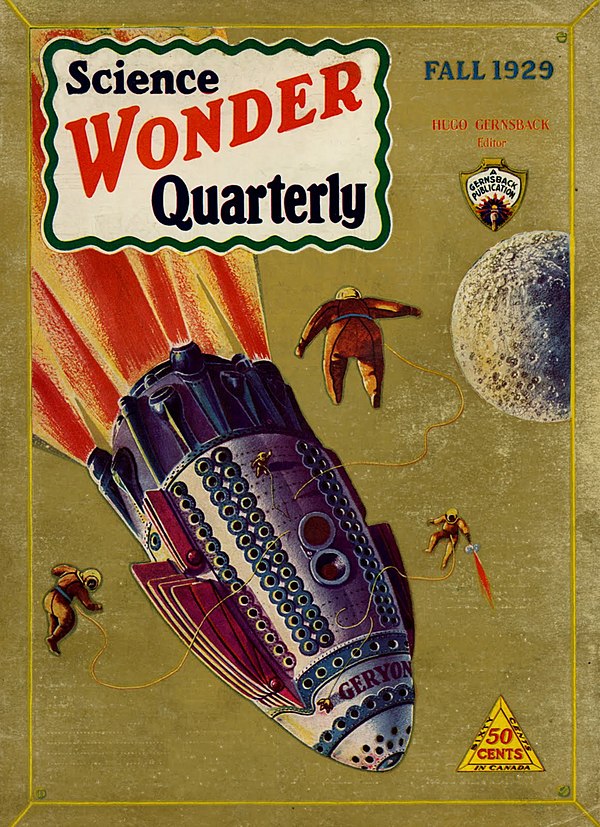 The first issue of Science Wonder Quarterly, Fall 1929. The cover is by Frank R. Paul.