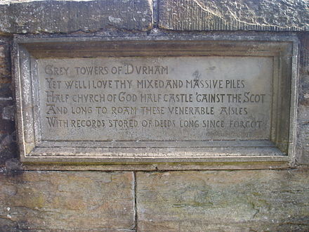 Sir Walter Scott's words on Durham are inscribed into Prebends Bridge