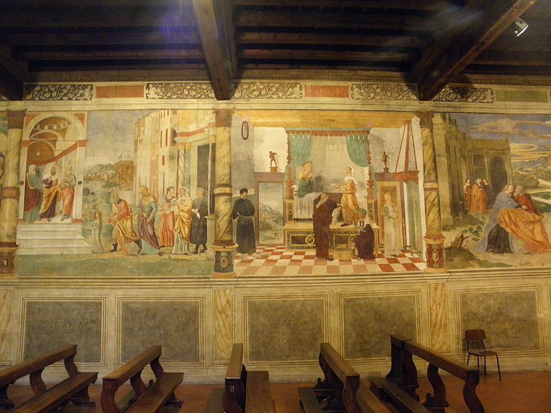 File:Scuola del Carmine, Giulio Campagnola, Life of Virgin Mary frescos (Padua) 01.JPG