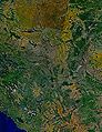 Szerbia műholdfelvétele