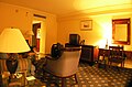 Sitting room in suite at Semiramis InterContinental Hotel Cairo