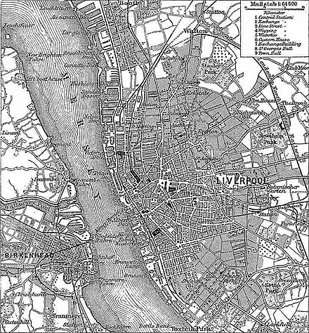 Map of Liverpool from 1880