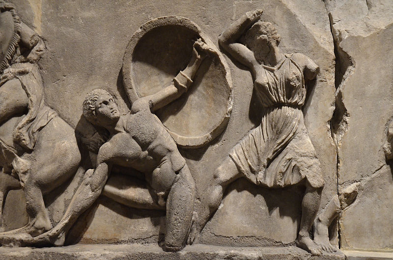 File:Slab from the Amazonomachy frieze from the Mausoleum at Halikarnassos, Mausoleum at Halicarnassus, British Museum.jpg