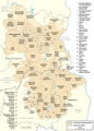 Mapa da rexión habitada por falantes de sorabo