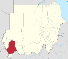 Placering af South Darfur