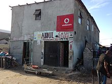 Spaza shop in Joe Slovo Park, Cape Town Spaza shop in Joe Slovo Park.JPG