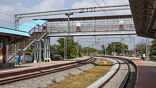 Srirangapatna railway station - Platforms 1 and 2, view to the north