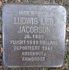 Stolperstein Gustav-Leo-Straße 14 (Ludwig Leo Jacobson) in Hamburg-Eppendorf.JPG