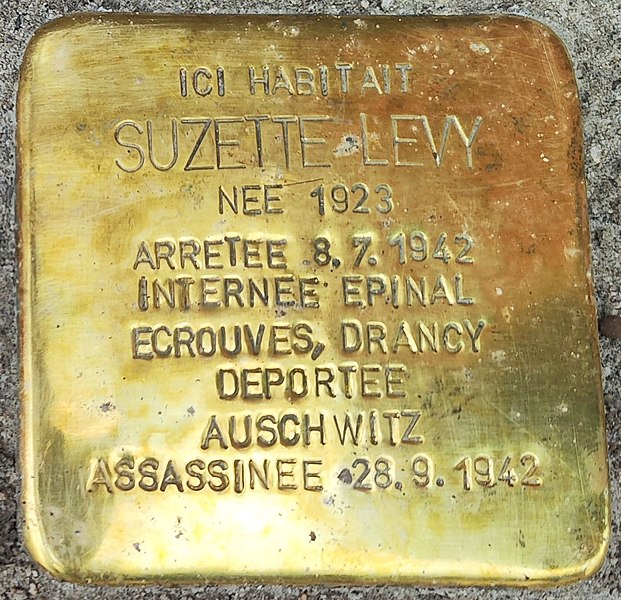 File:Stolperstein Selestat Suzette Levy.jpg