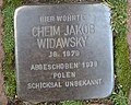 Stolpersteine Königstraße 39 für Cheim Jakob Widawsky (1879- )