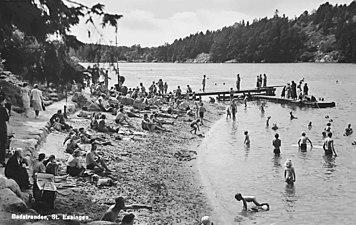 Badet på 1940-talet.