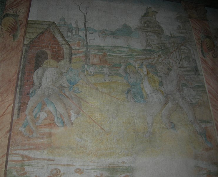 File:Storie del Pane Trebbiatura Castello Bentivoglio - Bologna.jpg