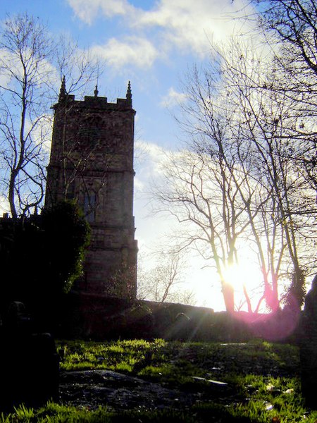 File:Sunset behind St Mary's church, Mold - geograph.org.uk - 298884.jpg