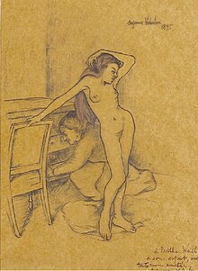 Suzanne Valadon: Akt, 1895, Berthe Weillnek barátsággal