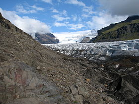 Svínafellsjökull'dan görünüm.