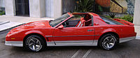 1985 Firebird Trans Am: Pontiac would use this 15-inch "High Tech" aluminum wheel pattern until 1992. TAside-gallery.jpg