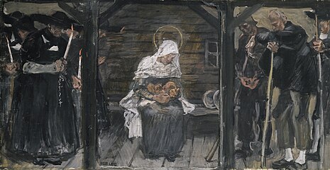 Kongernes tilbedelse (no), 1904 (forstudie) Wallfahrer 'The Adoration'