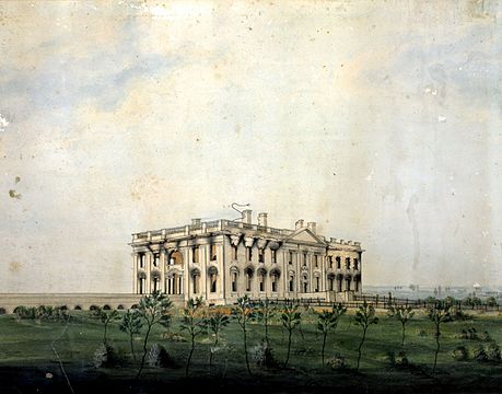 "The_President's_House_by_George_Munger,_1814-1815.jpg" by User:Scewing