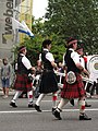 Čeština: The Rebel Pipers-Pipes and Drums na průvodu mažoretek festivalu Kmochův Kolín 2016. Okres Kolín, Česká republika.