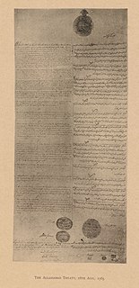 Treaty of Allahabad Treaty between Mughals and the East India Company, 1765