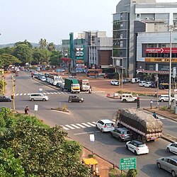 A traffic signal junction at Malaparamba