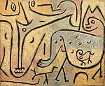 Tiere begegnen sich, Paul Klee (1938).jpg