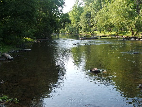 A typical view of the creek from Bedminster Township.