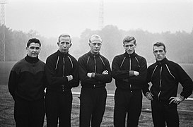 Training Nederlands elftal te Zeist De voorhoede voor Luxemburg Giesen, Groot, , Bestanddeelnr 915-6840.jpg